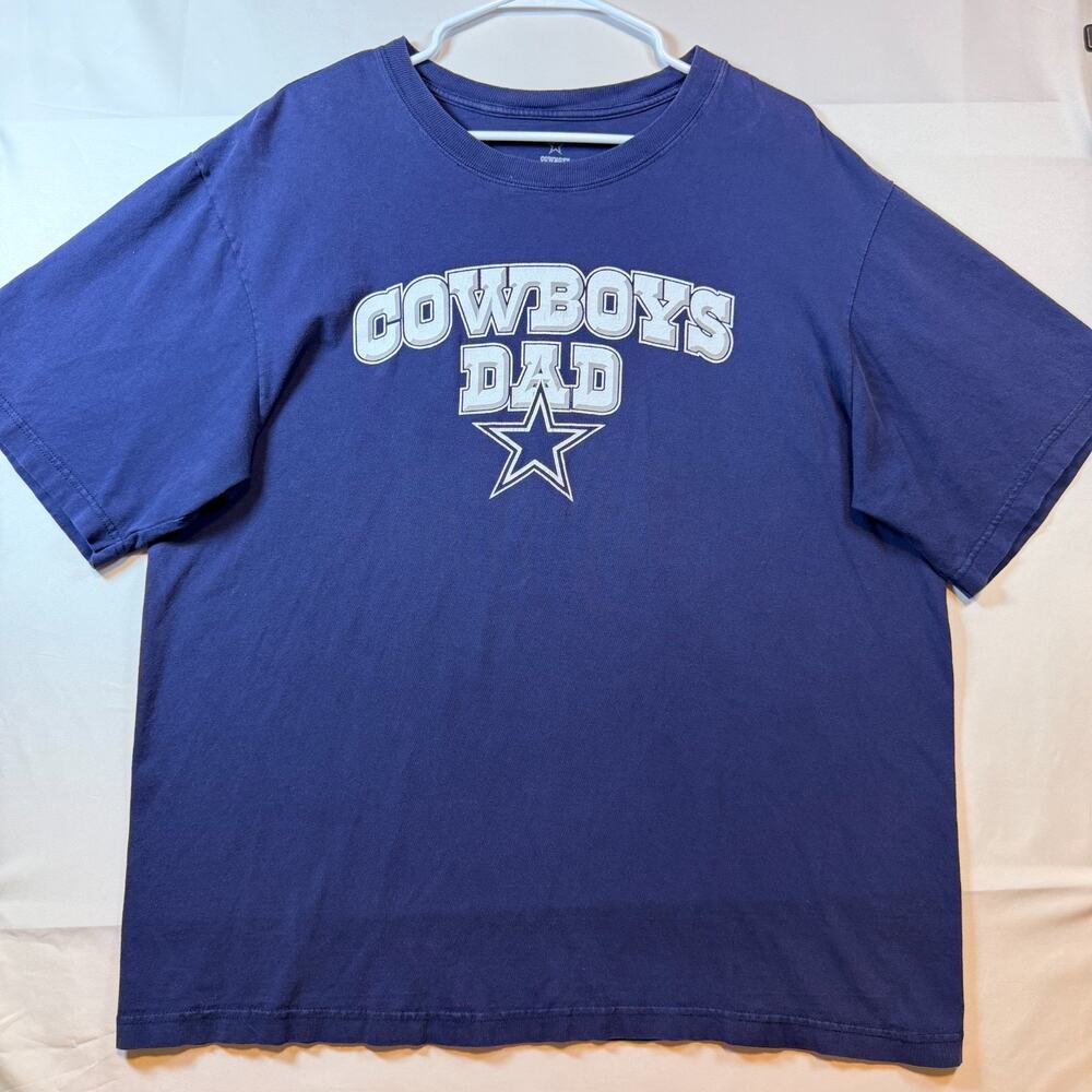 Dallas Cowboys NFL Dad 1 Graphic T Shirt Blue Mens Size XL
